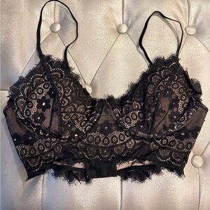 Nu Garage black lace bralette. Size XS